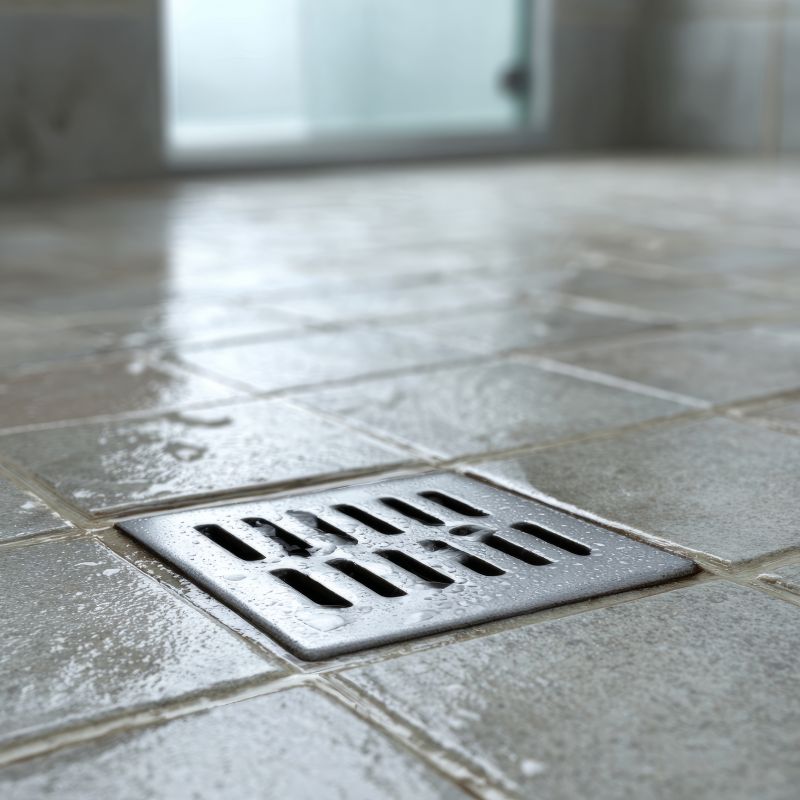 Open Shower with Floor Drain